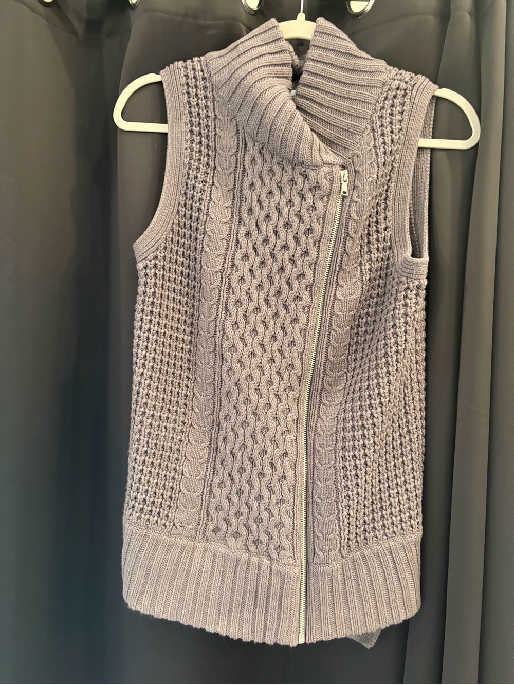 Calvin Klein Cable Knit Sleeveless Turtleneck Vest